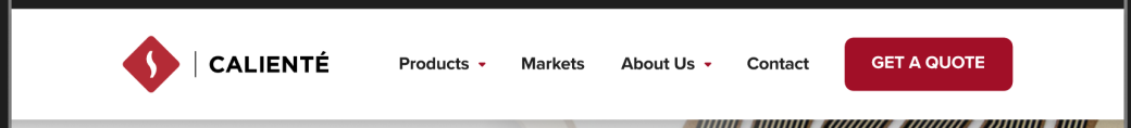example of website header menu